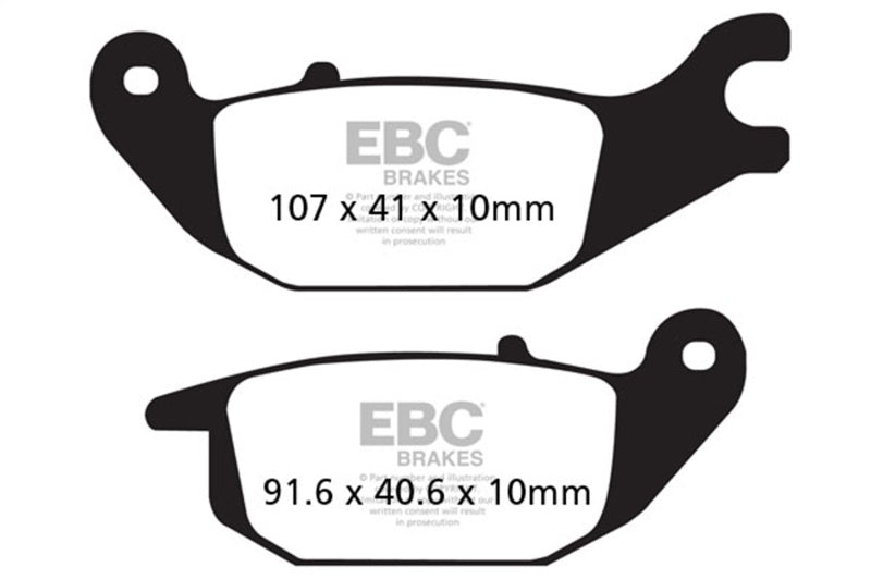 EBC 04-10 Honda CBR 125 R 6 Bolt Front Disc/Canada Rear Left FA-SFA-TT-X Brake Pads