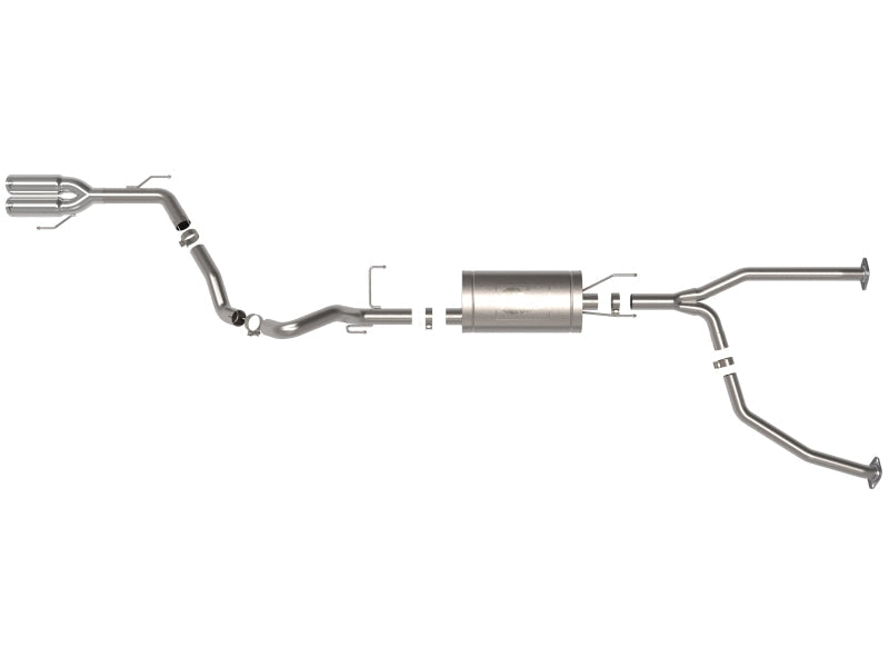 aFe 23-24 Toyota Sequoia V6 3.4L Vulcan Series 2-1/2in to 3in 304 SS Cat-Back Exhaust w/Polished Tip