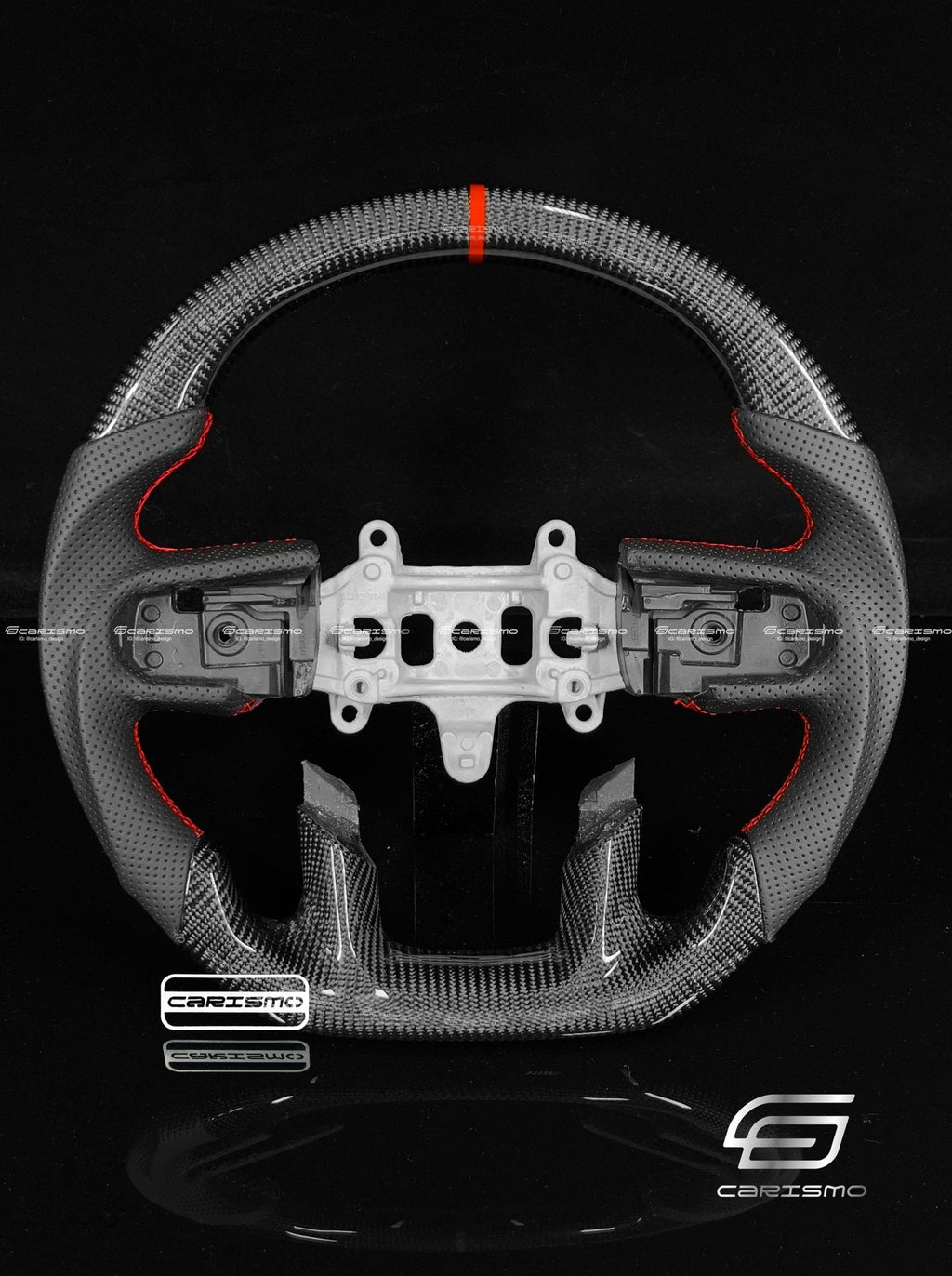 Carismo Steering Wheel For Ram 1500 TRX (DT) - Sport - Gloss Carbon - Perforated Leather