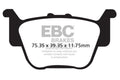 EBC 09-12 Honda TRX 420 FPA Fourtrax Rancher AT (w/Power Steering) Rear Left FA-SFA-TT-X Brake Pads