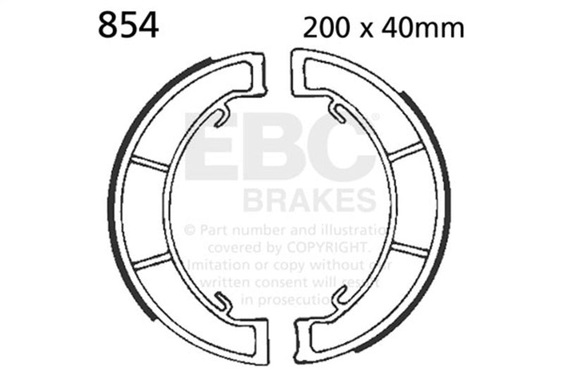 EBC 66-70 Triumph T 120 650cc/Twin Leading Shoe Rear Brake Shoe