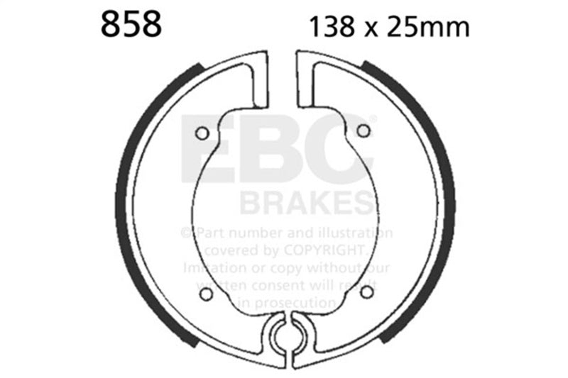 EBC 1968 Triumph Cub 500 Front/Rear Brake Shoe