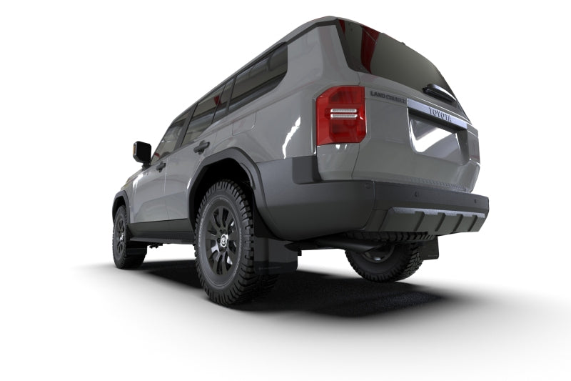 Rally Armor 22-25 Toyota Land Cruiser Black UR Mud Flap Metallic Black Logo