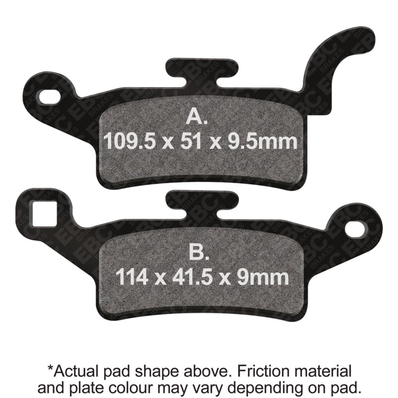 EBC 09-15 Yamaha YW 125 Zuma (Rear Drum Model) Front Left FA-SFA-X Brake Pads