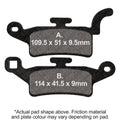 EBC 09-15 Yamaha YW 125 Zuma (Rear Drum Model) Front Left FA-SFA-X Brake Pads