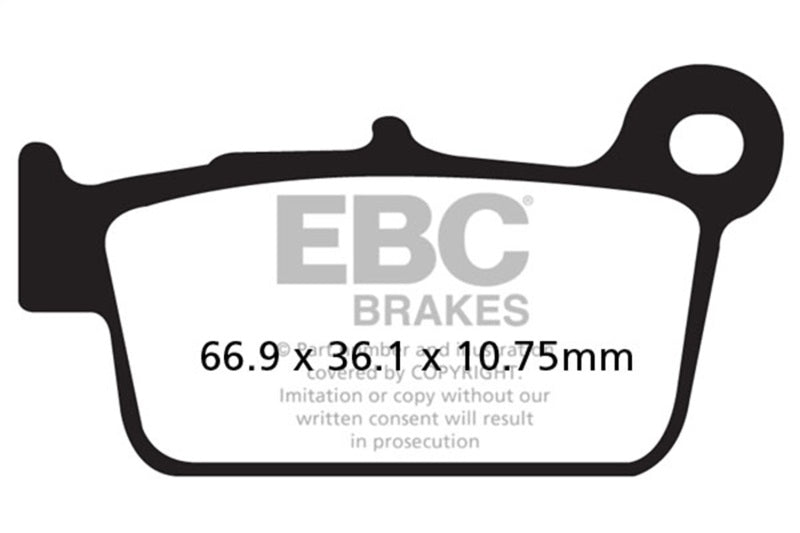 EBC 10-21 TM MX 85 JNR Small Wheel 14in -17in 2T Front Left FA-SFA-X Brake Pads