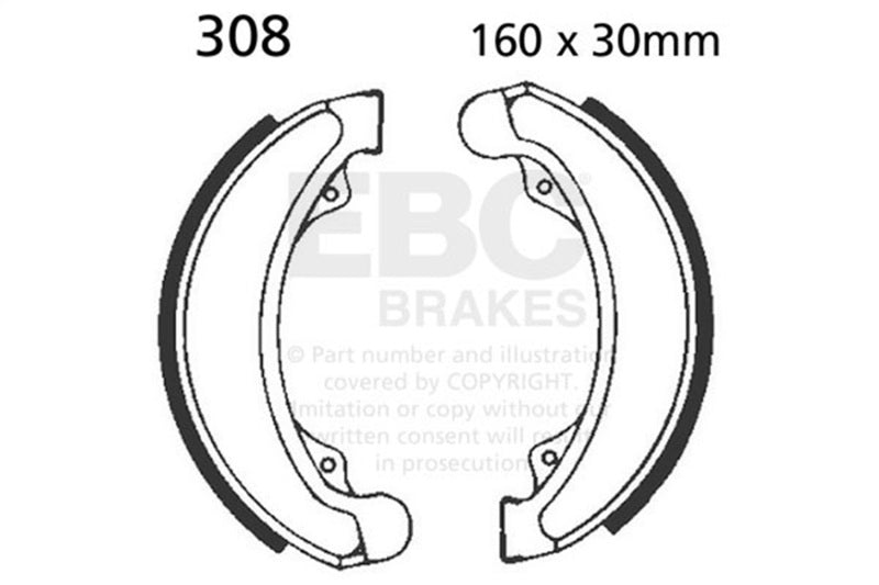 EBC 70-73 Honda SL 350 K1/K2 Front Brake Shoe