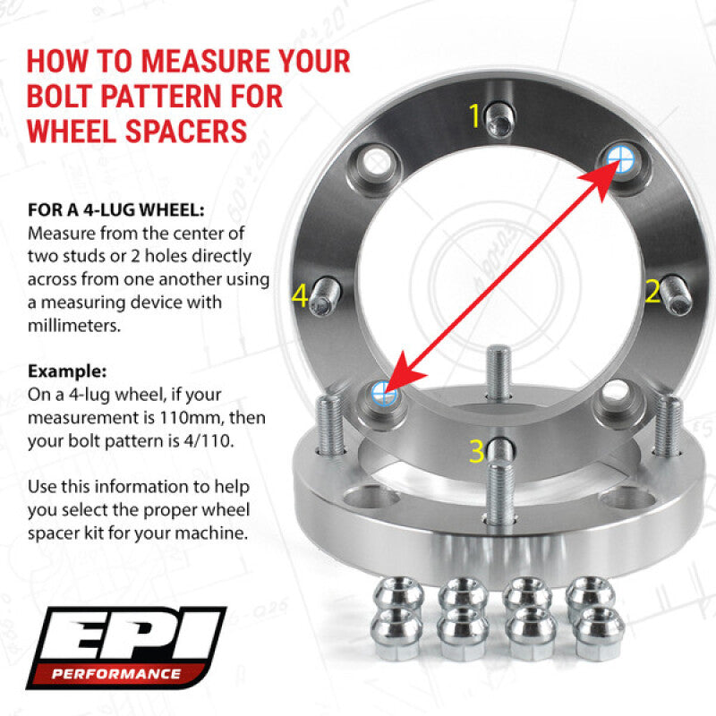 EPI 4/137 Wheel Spacer 1 in. 10 mm. Stud/ 1.25 Thread