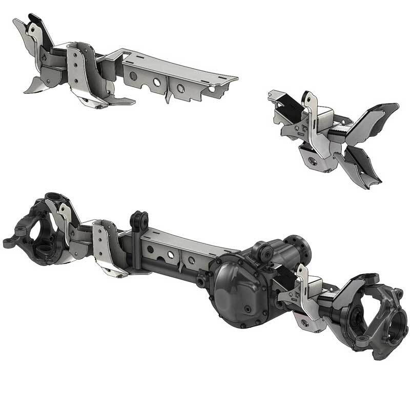 Artec Industries 93-06 Jeep Wrangler TJ Front Axle Swap Kit: Dana 30 Lca Brackets With Standard Hole