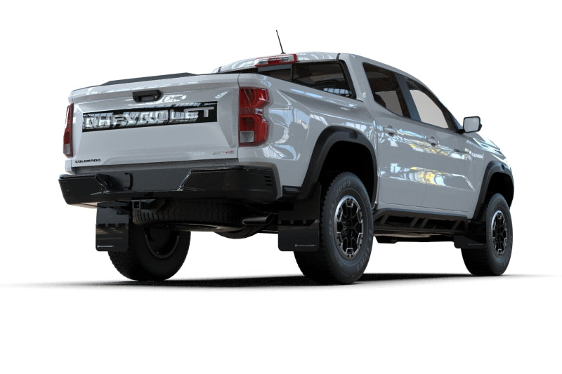Rally Armor 23-26 Chevy Colorado ZR2 &amp; Z71 Black Mud Flap - White Logo