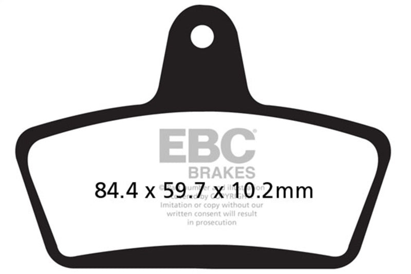 EBC HHI-Hawg Halter Calipers 4 Piston -Sprocket Brake Front Organic Brake Pads