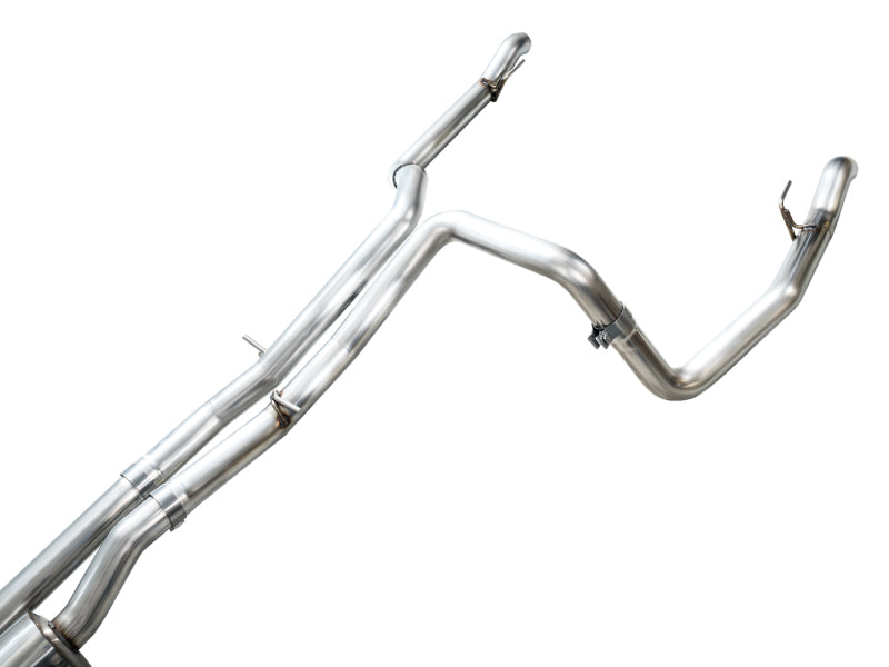 AWE 4th Gen GM 1500 6.2L Catback Split Rear Exit (w/ Bumper Cutouts) - OE Tips