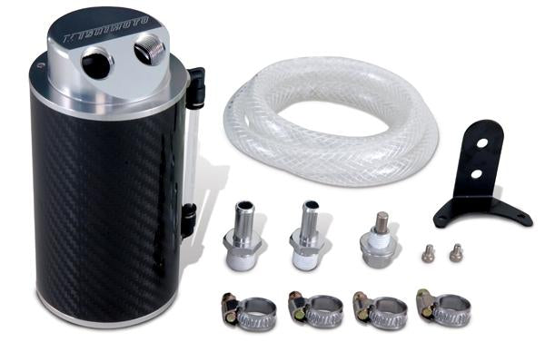 Mishimoto 12-18 Jeep Wrangler JK Baffled Oil Catch Can Kit - Black