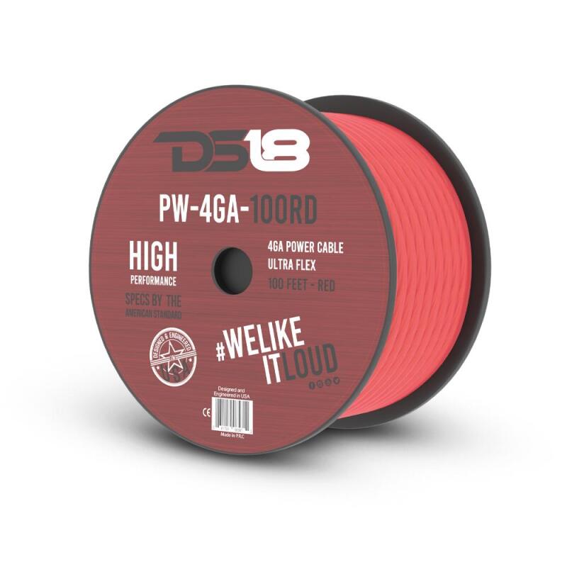 DS18 4-GA Power And Ground 100-Feet Black