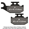 EBC 04-09 Yamaha YXR 450 F Rhino 4WD Side-by-Side Rear Left SV Series Brake Pads