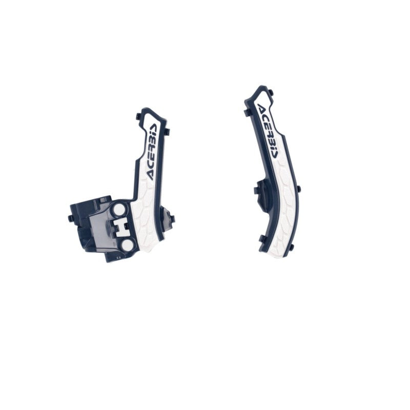 Acerbis 17+ KTM SX50/ SX-E 3/SX-E 5/ Husq EE 5/TC50/ GasGas Frame Guards- X-Grip - Blue/White