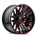American Truxx AT1919 Evolution 22x12 / 6x135 BP / -44mm Offset / 87.1mm Hub Gls Blk Prizm Red Wheel