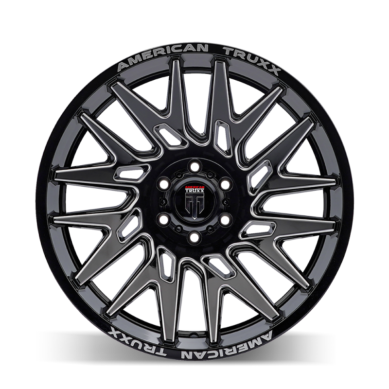 American Truxx AT1919 Evolution 22x12 / 8x180 BP / -44mm Offset / 124.2mm Hub Gls Blk Mill Wheel